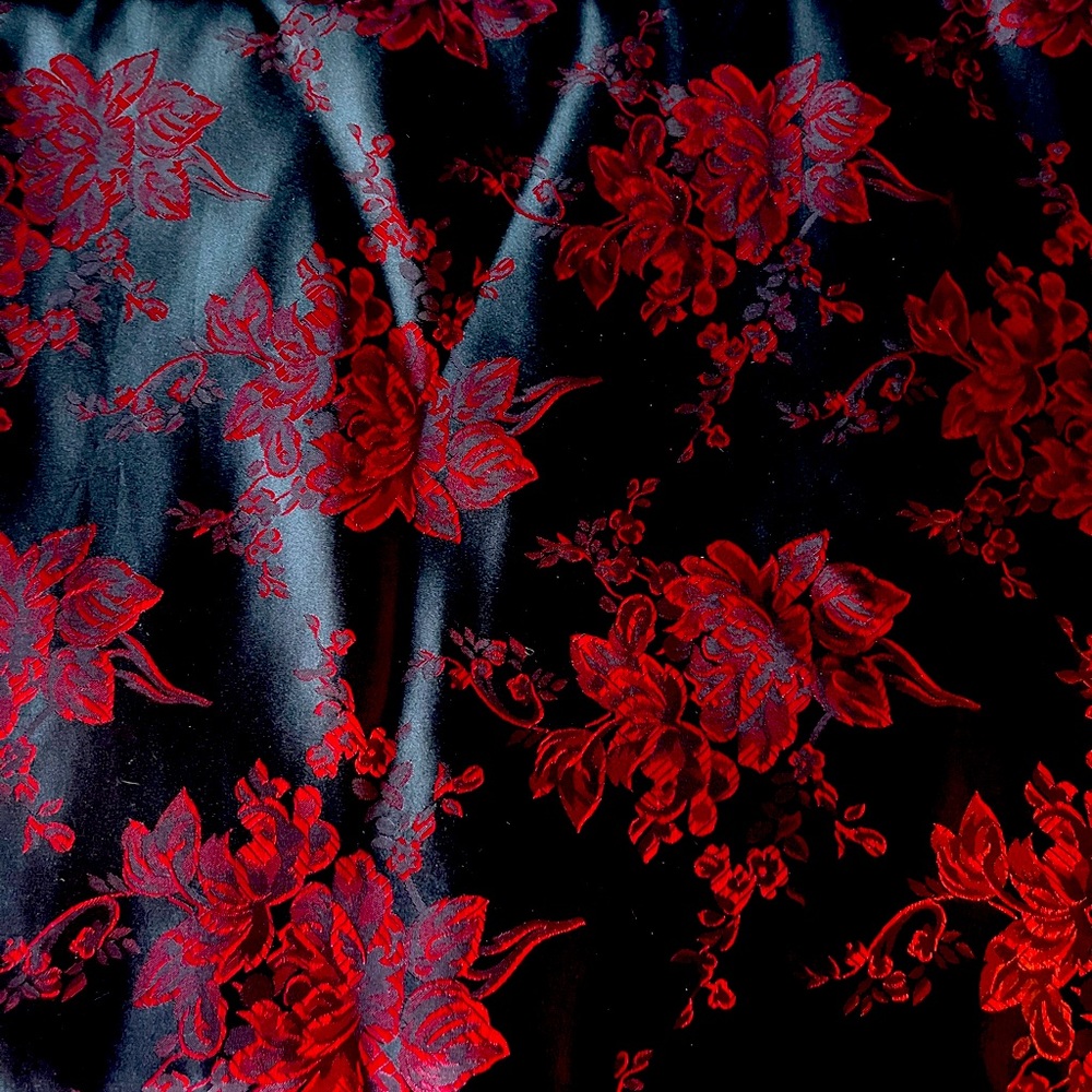 Mood Black and Red satin 6yards